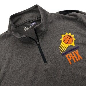 Under Armour Phoenix Suns NBA Combine Mens Large Gray Quarter Zip Pullover PHX